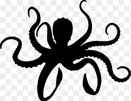 Octopus, octopus Tentacles, cdr, silhouette png thumbnail