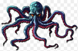 teal and blue octopus art, Octopus Squid Sea monster Drawing, tsunami, fictional Character, marine Invertebrates png thumbnail