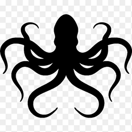 Octopus Sticker Vinyl group Adhesive, Octopus Silhouette, text, symmetry png thumbnail
