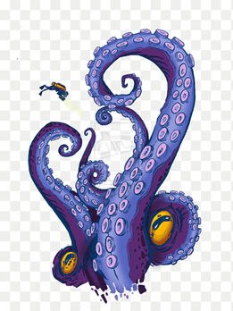 Octopus Tentacle, purple, art png thumbnail