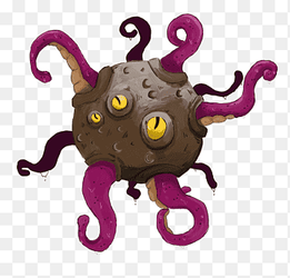 Octopus Starbound Boss Tentacle Character, Day Of The Tentacle, purple, flower png thumbnail