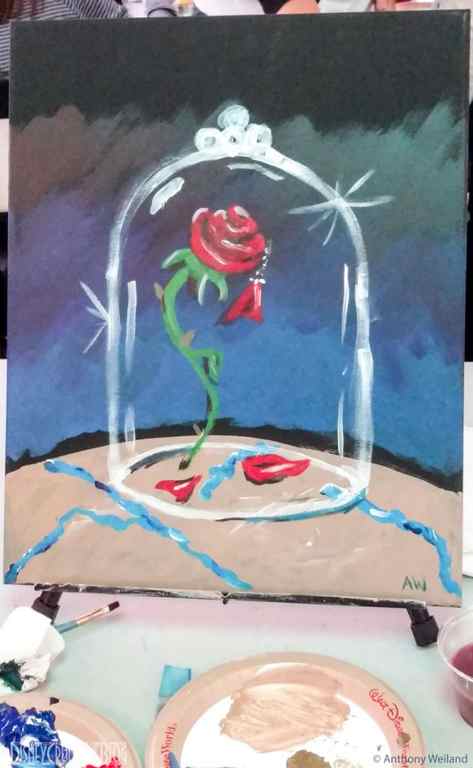 Canvas And Cocktails BatB Enchanted Rose Painting