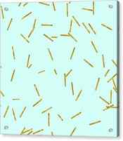 Glitter confetti on aqua gold pick up sticks pattern by Tina Lavoie