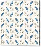 Seahorse and Shells Pattern by Christina Rollo