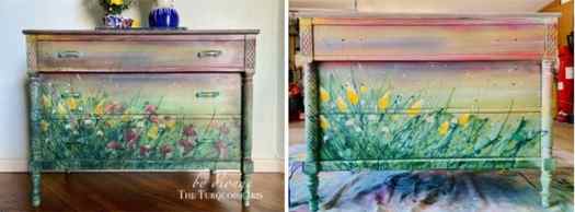 Finger painted furniture