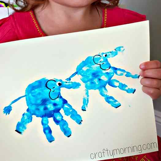 Elephant hand print picture