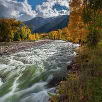 The Crystal River in Aspen Colorado by Larry Marshall