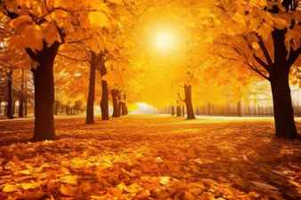 Autumn themed background a picturesque seasonal setting generative ai Stock Photo