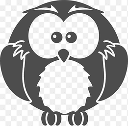 Black-and-white Owl Snowy owl, Cute Owl Cartoons, white, monochrome png thumbnail