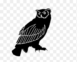 Owl Silhouette Bird Black and white, owl, animals, monochrome png thumbnail