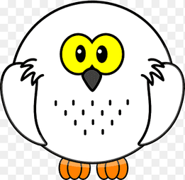 Snowy owl Black-and-white Owl, cartoon owl, white, animals png thumbnail