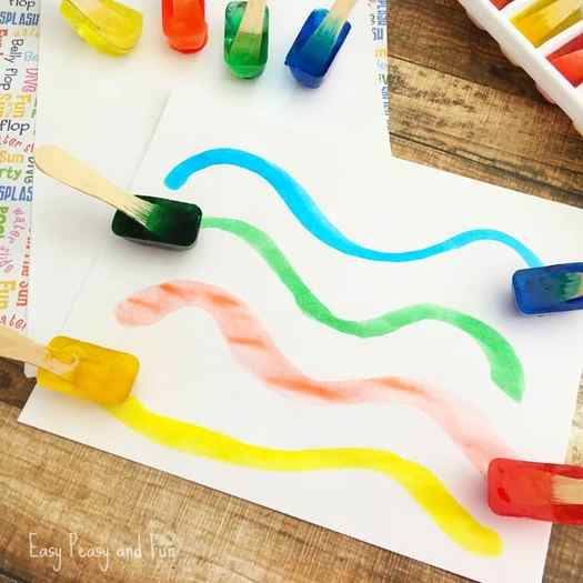 Ice Painting - Fun Summer Activity for Kids