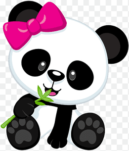 Giant panda Bear Baby Pandas, cute panda, panda eating bamboo illustration, animals, flower png thumbnail