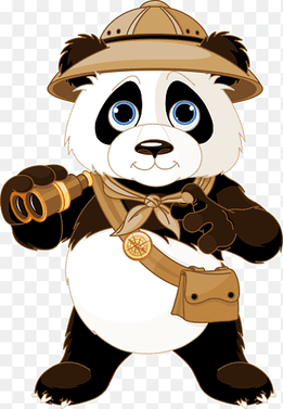 Giant panda Red panda Bear Illustration, Cute cartoon panda, cartoon Character, child png thumbnail