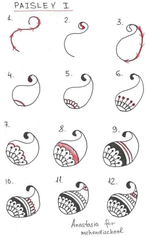 Paisley Drawing Patterns Step by Step