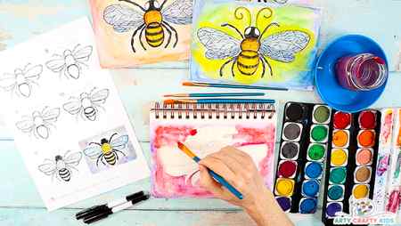 How to Draw a Bumblebee Bee Flying 1