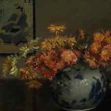 Chrysanthemums, A Japanese Arrangement by Mary Hiester Reid