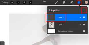 How to Trace in Procreate Step 6 - Set Up Tracing Layer