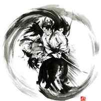 Aikido Painting, Aikido Art Print, Aikido Wall Decor, Aikido Home Decor, Aikido Print by Mariusz Szmerdt