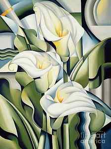 Wall Art - Painting - Cubist lilies by Catherine Abel