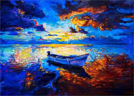 sky oil painting