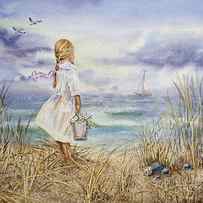 Girl At The Ocean by Irina Sztukowski