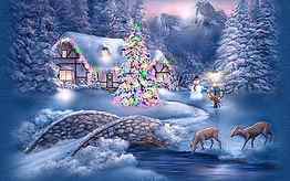 Z11247Y Christmas Winter Scenes, Christmas Winter Wonderland HD wallpaper