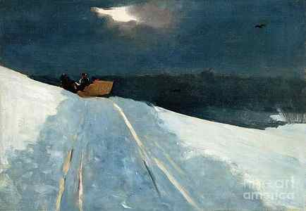 Wall Art - Painting - Sleigh Ride by Winslow Homer