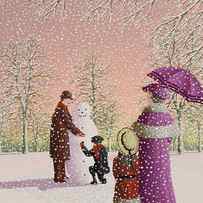 Christmas Snow Scene background, Winter Village Scenes HD wallpaper