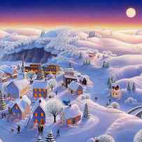 Snow Covered Village by Robin Moline
