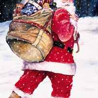Santa in the Snow by Sheila Kinsey