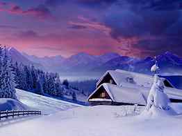 3 Christmas Snow Scenes, winter snow HD wallpaper