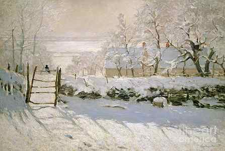 Wall Art - Painting - The Magpie by Claude Monet