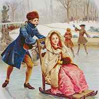 Children Skating by Maurice Leloir