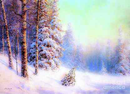 Wall Art - Painting - Winter Snow Beauty by Jane Small