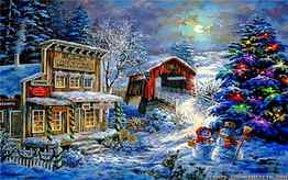 christmas winter scenes Gallery, snow scene HD wallpaper