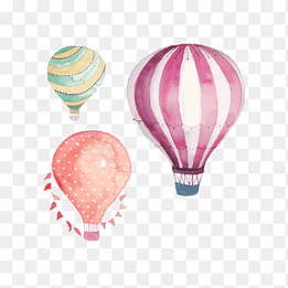 Hot air balloon Watercolor painting Drawing, Drawing Hot Air Balloon, three assorted-color hot air balloons, balloon, cartoon png thumbnail