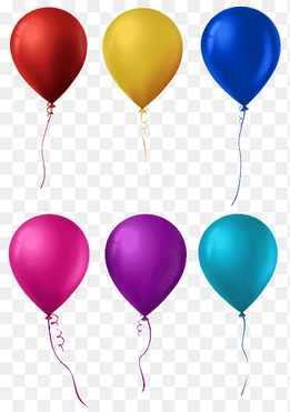 six assorted-color balloons, Hot air balloon, Balloon Set, heart, balloon png thumbnail
