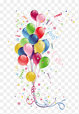 Party Balloon Birthday, Colorful balloons, ribbon, color Splash png thumbnail