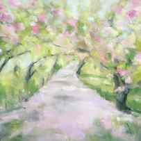 Cherry Blossom Bridle Path Central Park by Beverly Brown