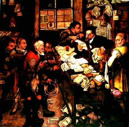 Pintura Brueguel, Banquero de ciudad