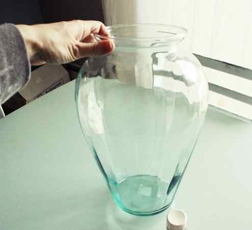 Paint Drip & Milk Glass Vase