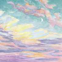 Detail - Moon at Sunset by Lucie Bilodeau