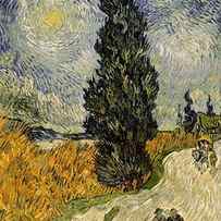 Road with Cypresses by Vincent Van Gogh