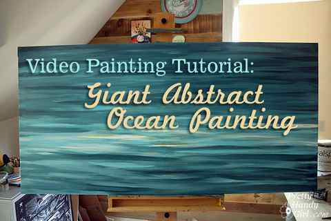 Video Tutorial: How to Paint a Giant Abstract Ocean Painting