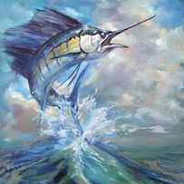 Sailfish and Frigate by Tom Dauria