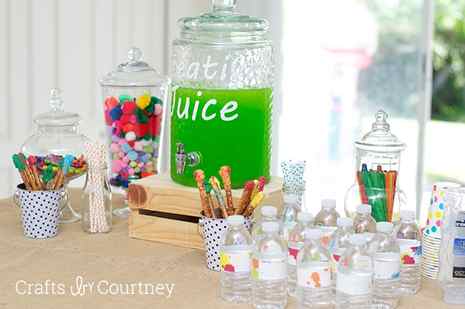 Easy DIY Kids Art Themed Birthday Party - Snack Table