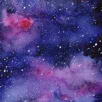 Nebula Watercolor Galaxy by Olga Shvartsur