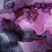 Abstract Ink Painting Plum Pink Ethereal by Olga Shvartsur