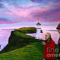 Lighthouse at Mykines Faroe Islands by Paul Meijering